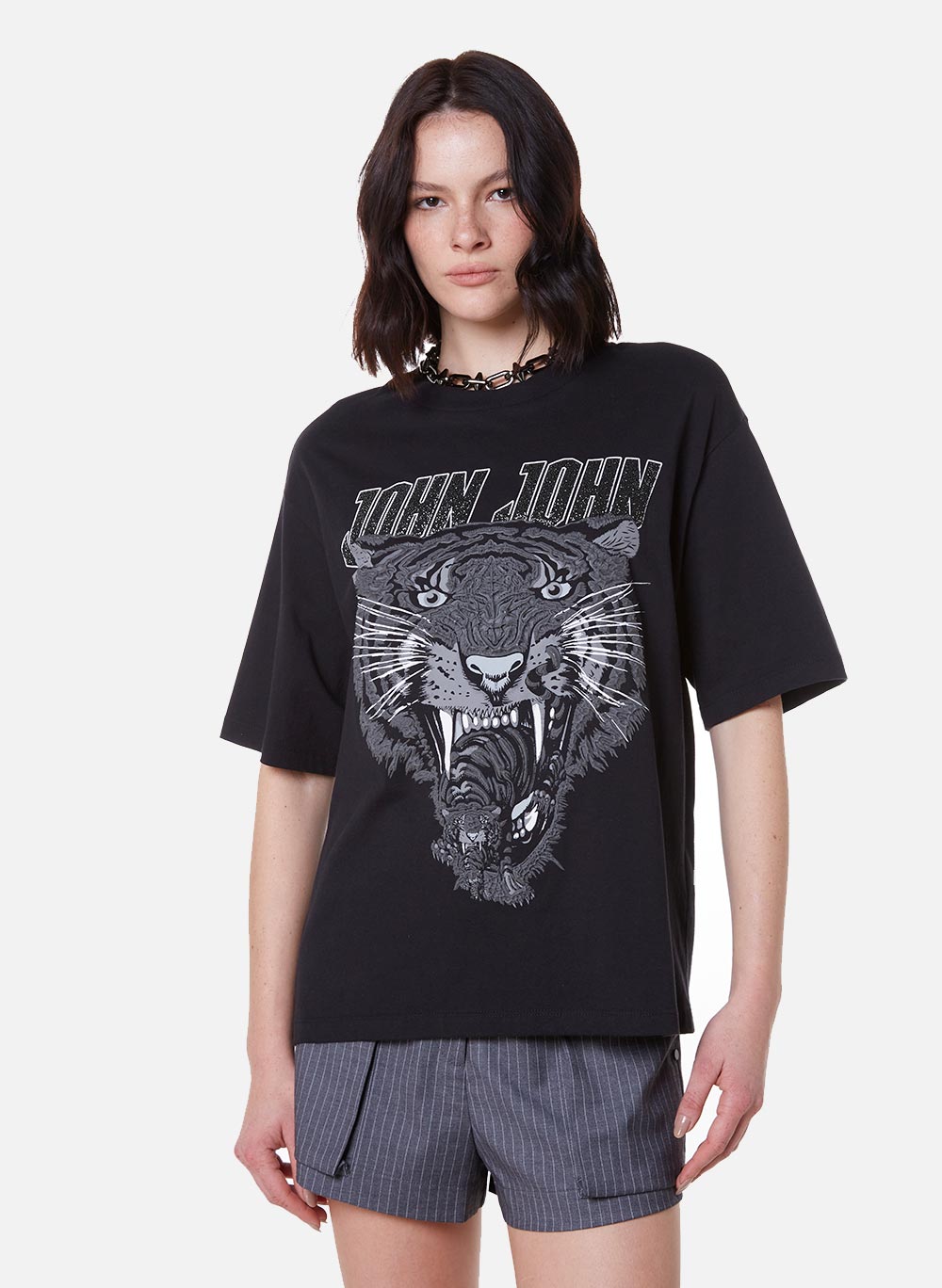 Camiseta Ampla Tiger John John Feminina - John John