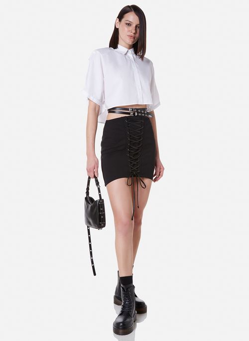 Camisa Cropped Donna Off John John Feminina