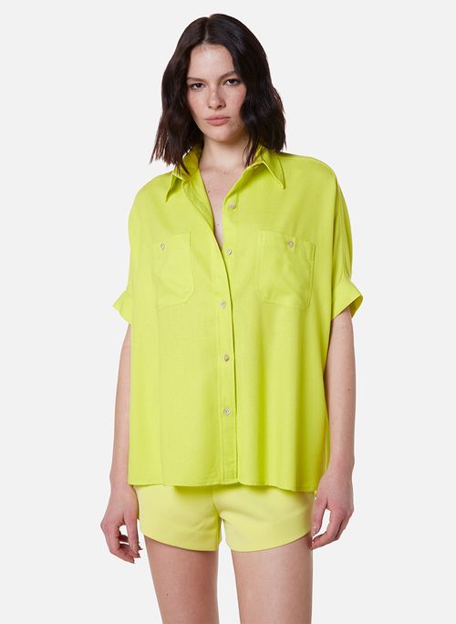 Camisa Ampla Linen John John Feminina