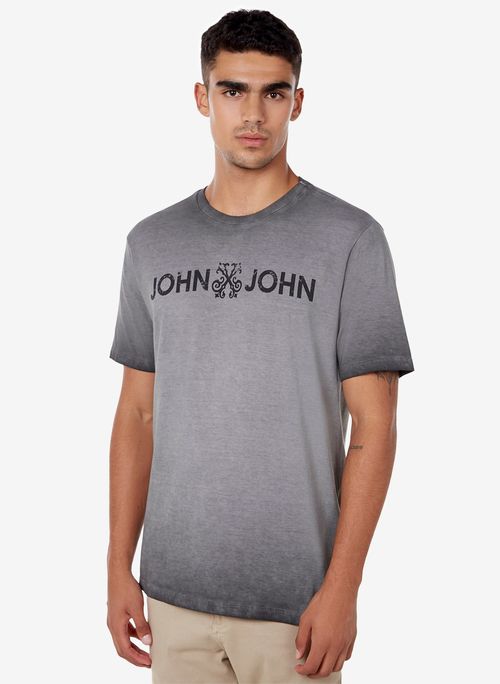 Camiseta Regular Fit Basic Chumbo John John Masculina