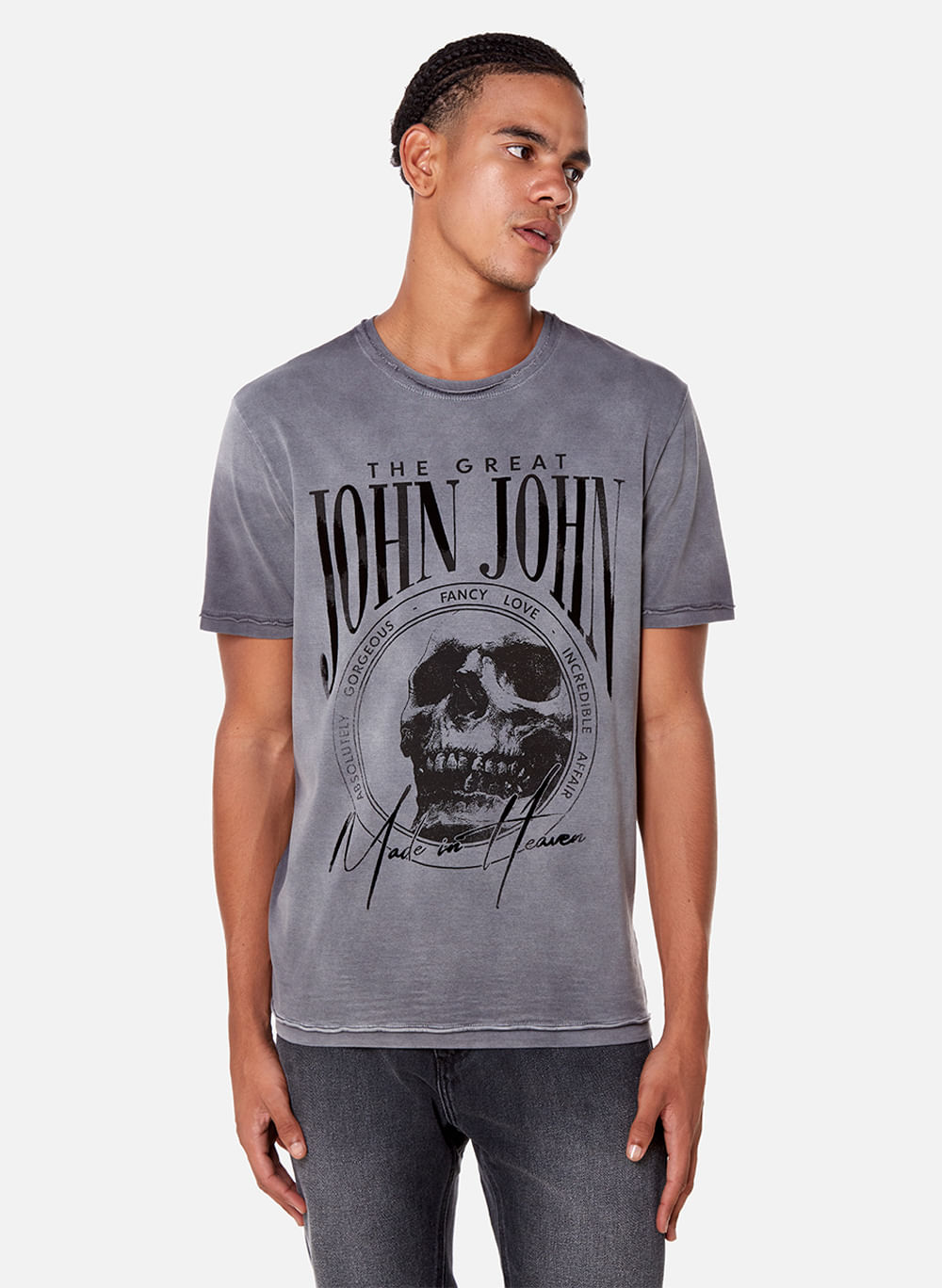 Camiseta Skull Profile John John Masculina 42.54.5159 - Camiseta Skull  Profile John John Masculina - JOHN JOHN MASC