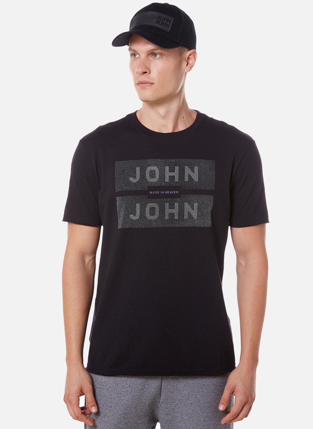 Camiseta John John Masculina Regular Logo Out Preta John John