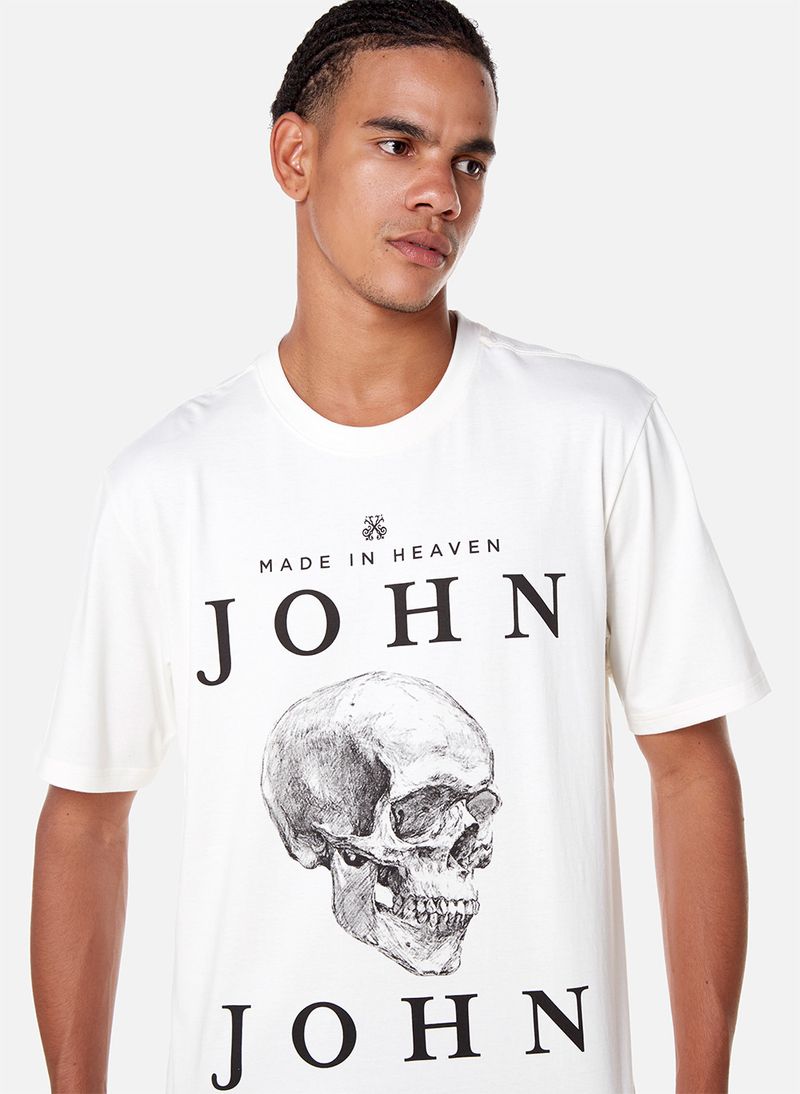 Camiseta Relaxed Fit Skull Draw John John Masculina