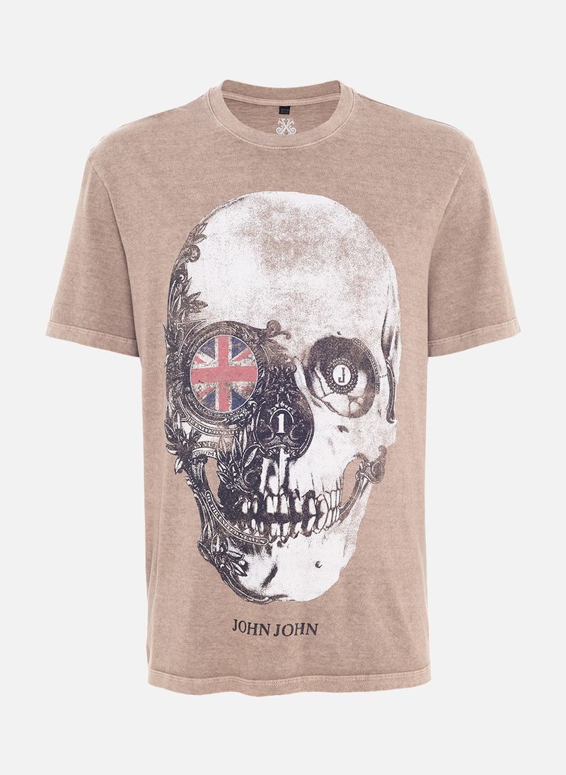 Camiseta Relaxed Fit Skull Draw John John Masculina
