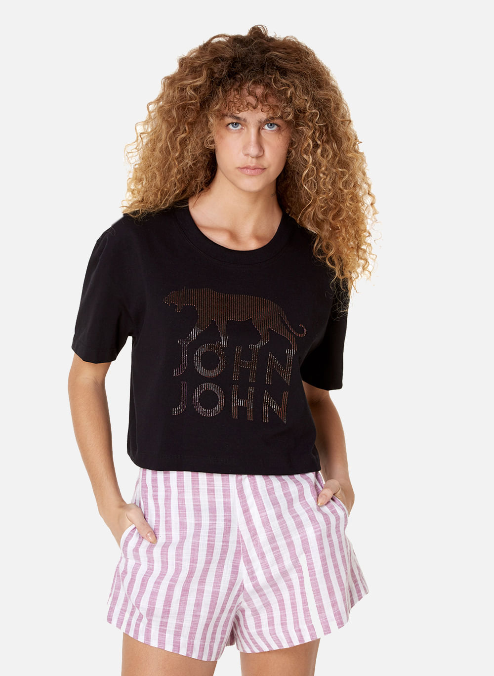 Camiseta Ampla Janet John John Feminina - John John