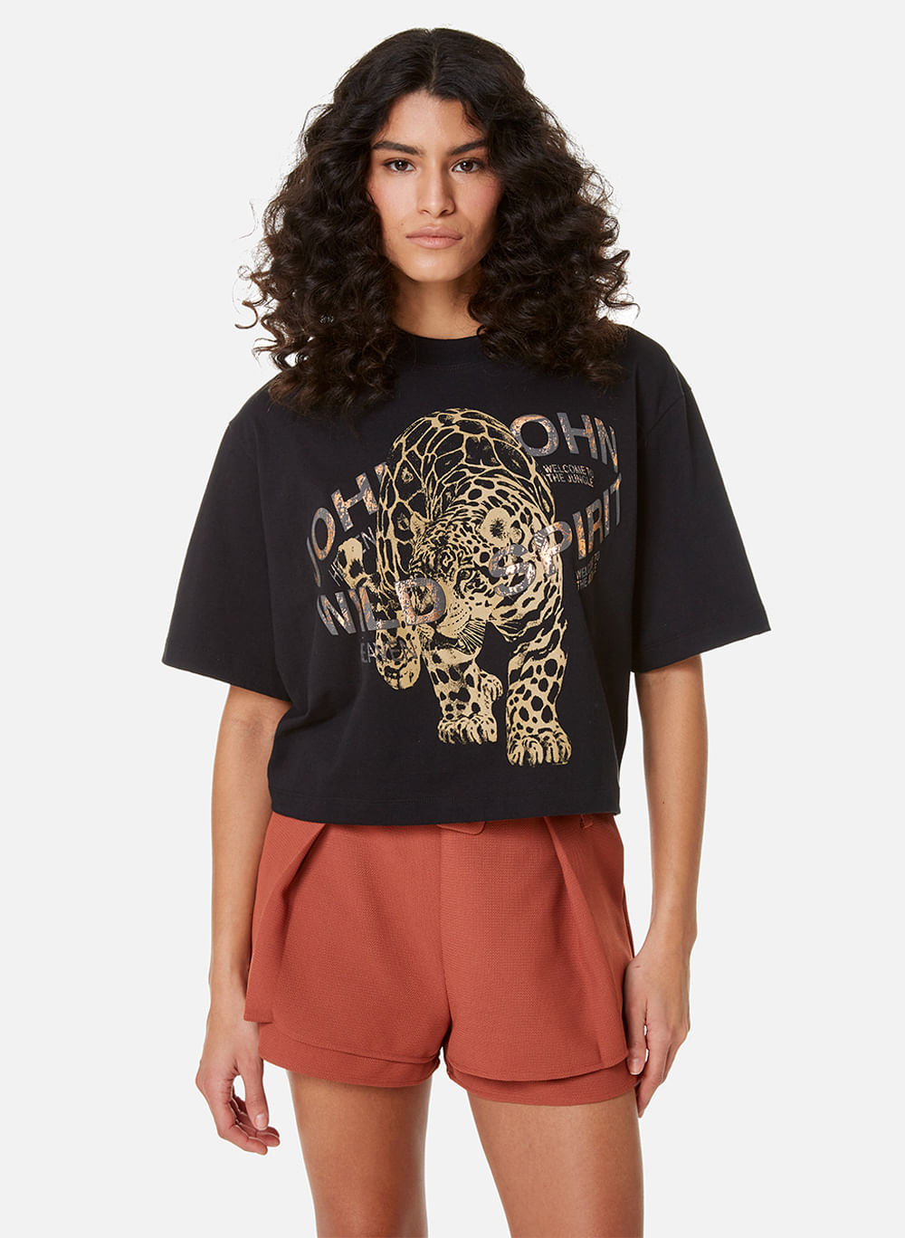 Camiseta Ampla Tiger John John Feminina - John John