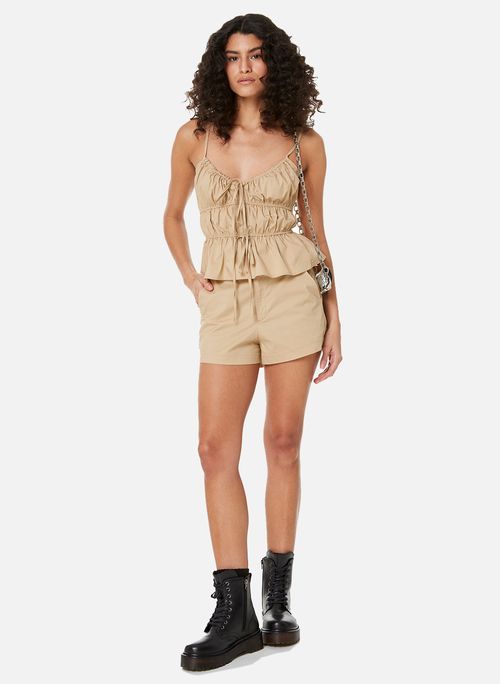 Shorts Reto Gigi Beige John John Feminino