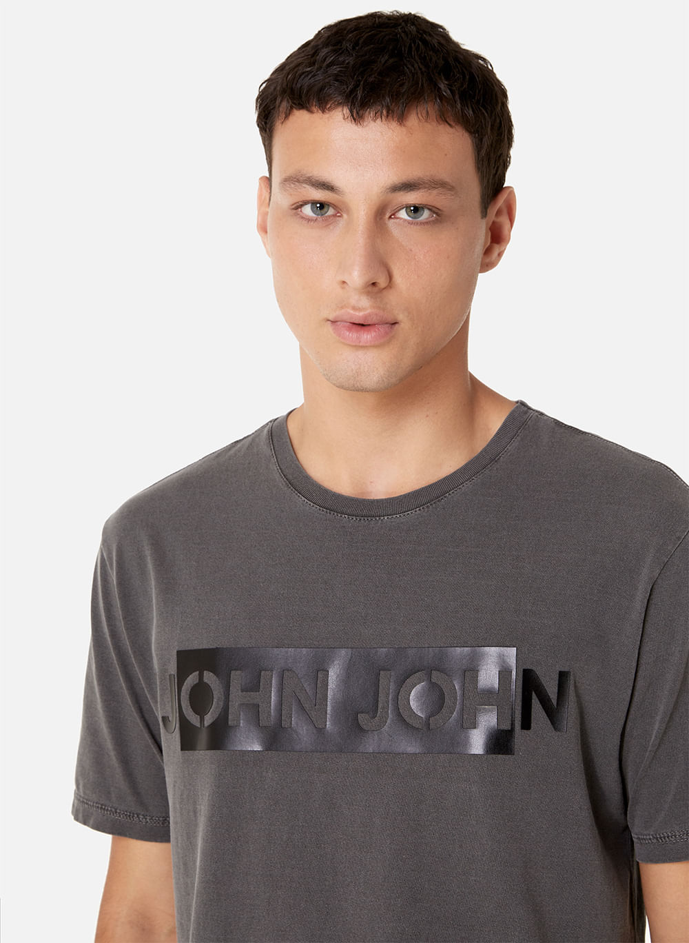 Camiseta Regular Fit Over Black John John Masculina