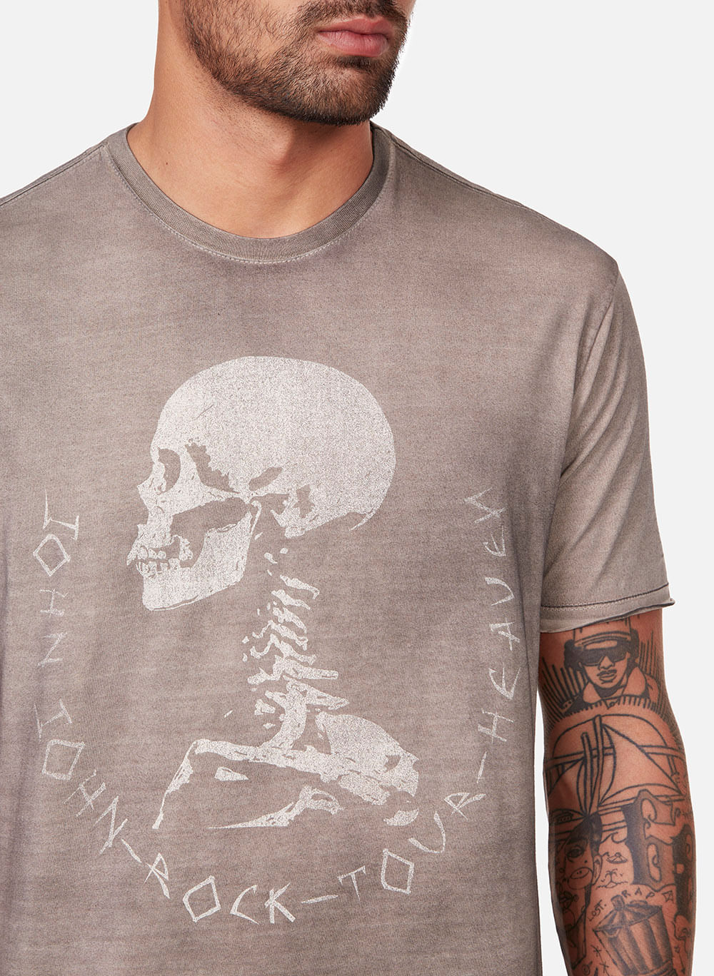 Camiseta Skull Profile John John Masculina 42.54.5159 - Camiseta Skull  Profile John John Masculina - JOHN JOHN MASC