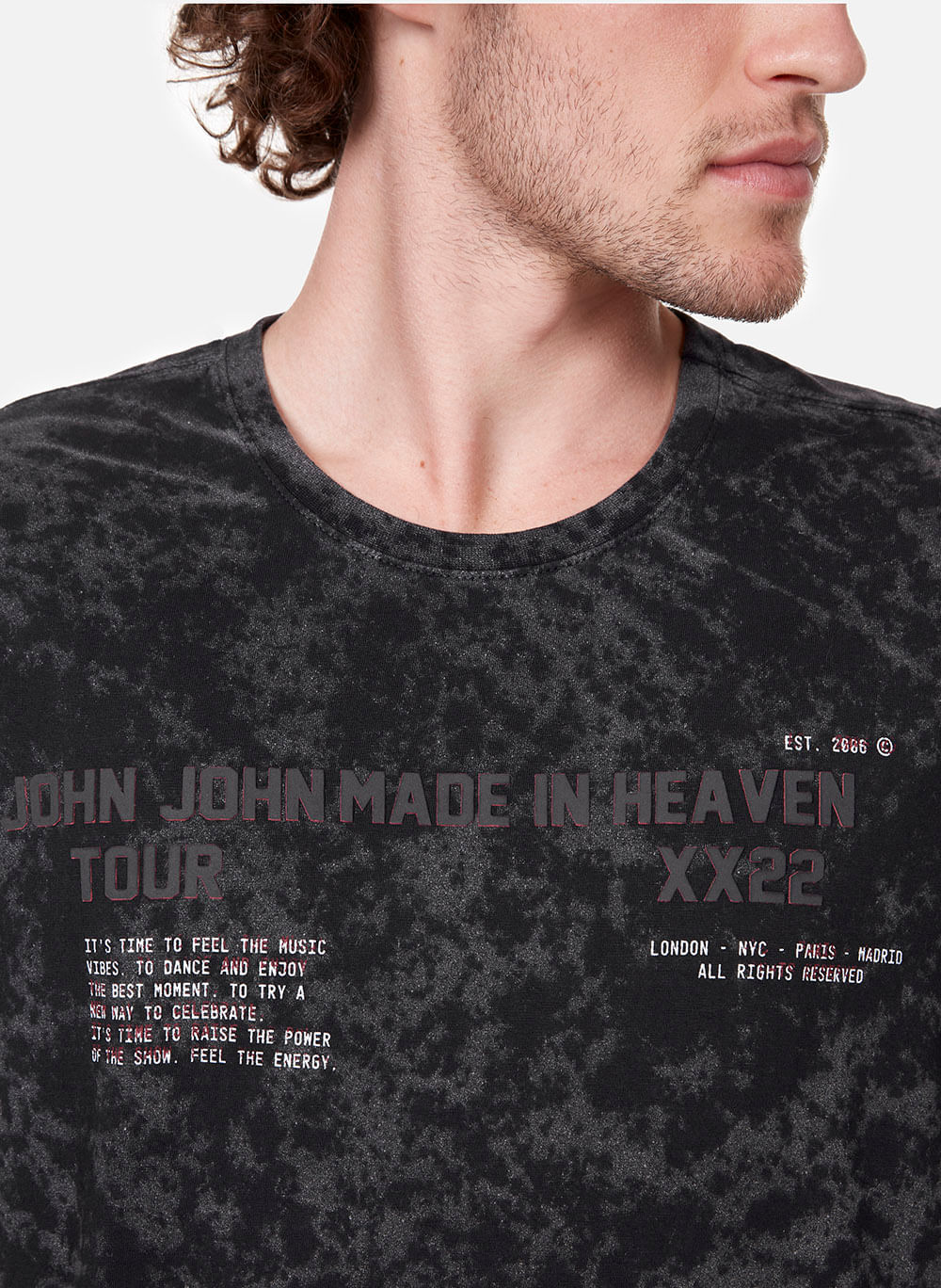 Camiseta Regular Heaven Tour XX22 John John Masculina - John John
