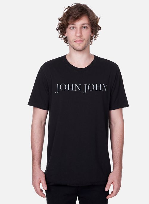 Camiseta John John Logo Relevo Grafite - Compre Agora
