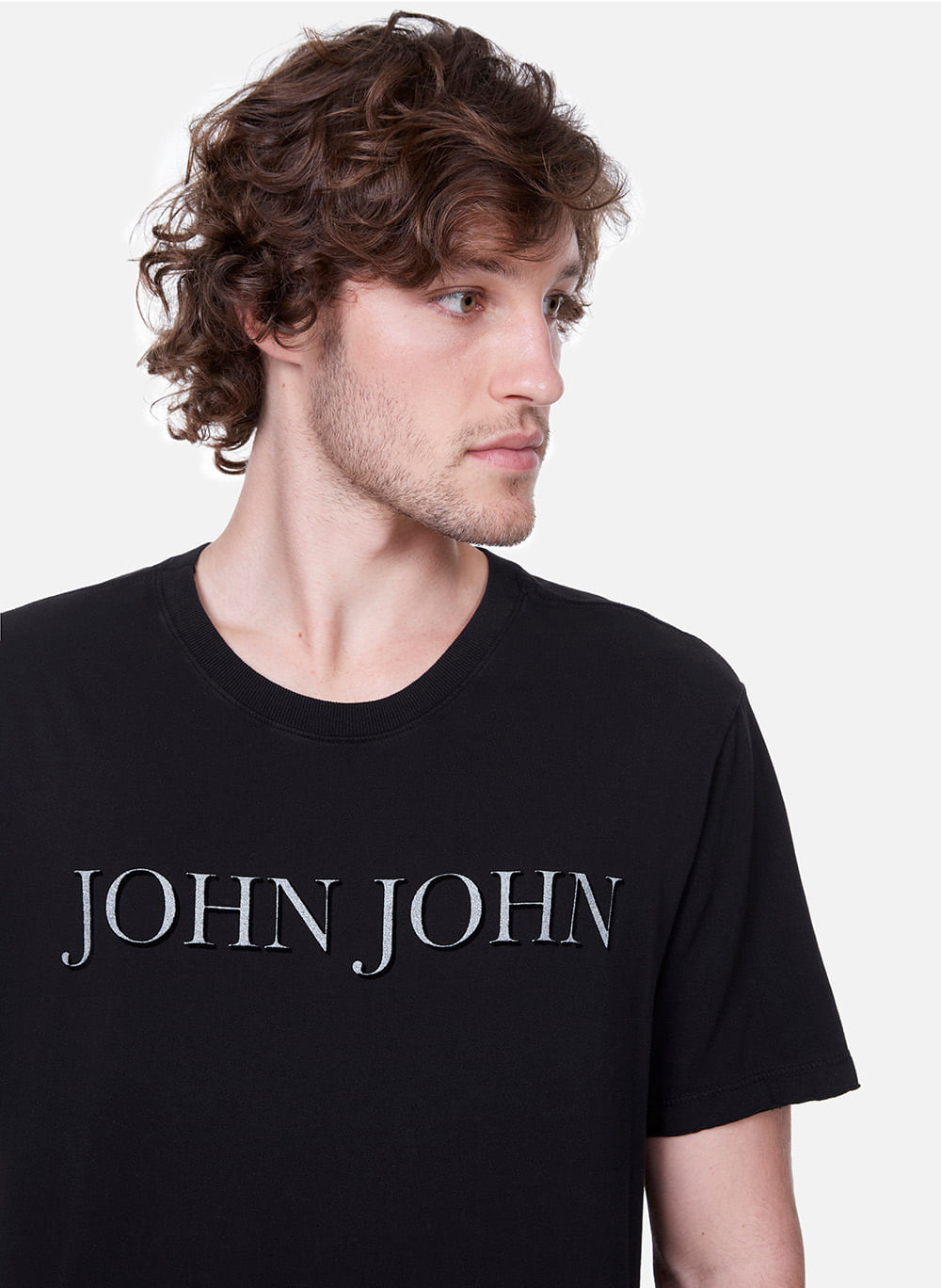 Camiseta John John Básica Feminina - Preto