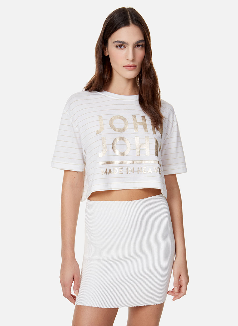 Camiseta John John Cropped Made In Heave Feminina