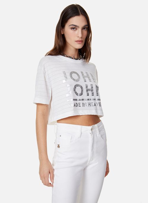 Camiseta John John Line Feminina Preta em Promoção na Americanas