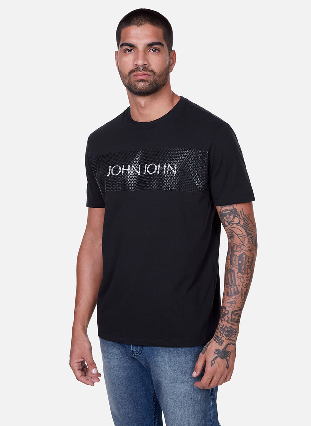 Camiseta Preta Words - John John - Imperium Store