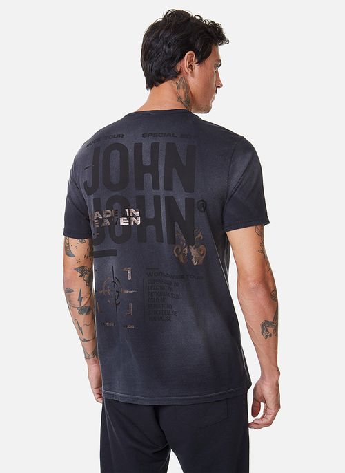 Camiseta Regular Fit Regular Fitet Black John John Masculina
