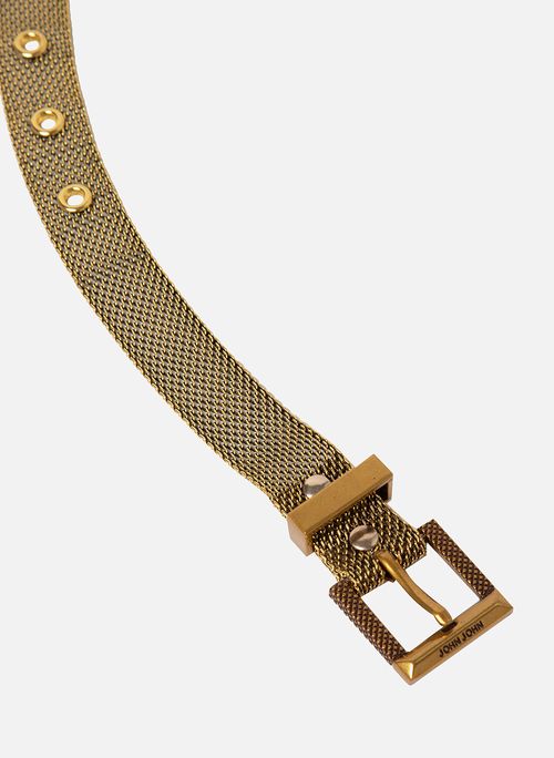 Belt Metal Mesh Gold John John Feminino