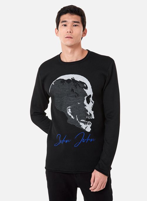 Suéter Tricot Skeleton Black John John Masculino