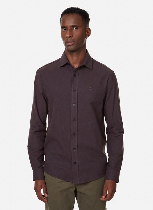 Camisa Regular Fit Dark Brown John John Masculina