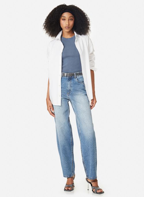 Calça Jeans Wide Leg Hollywood John John Feminina
