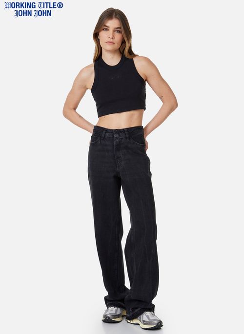 Calça Jeans Relaxed Black WT John John Feminina