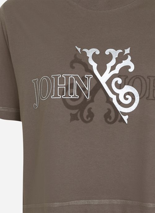 Camiseta Ampla Logo Shadow John John Feminina