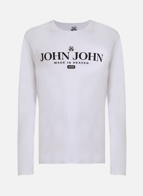 Camiseta Regular Fit Flat White John John Masculina