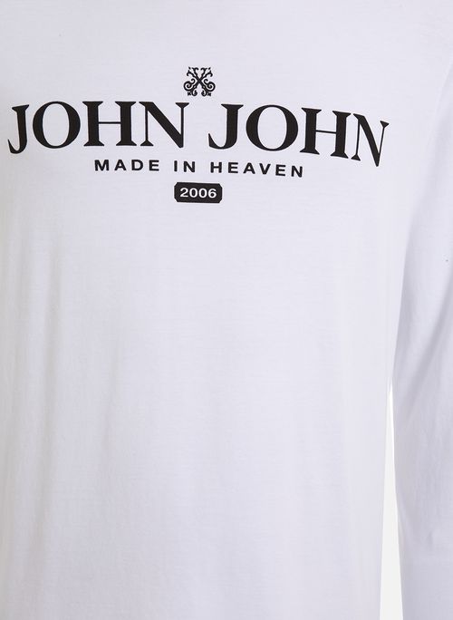 Camiseta Regular Fit Flat White John John Masculina