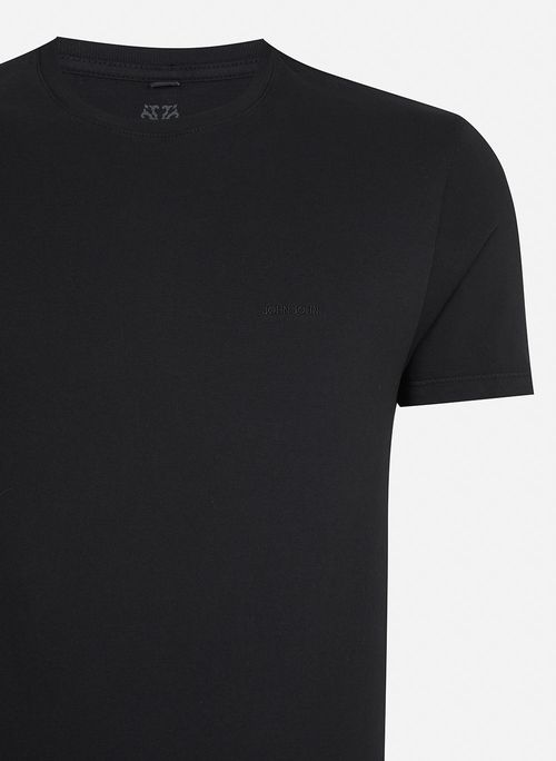 Camiseta Slim Fit John Clean Black John John Masculina