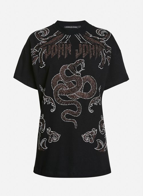 Camiseta Ampla Snake John John John Feminina