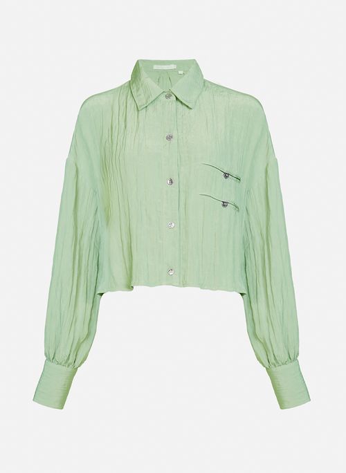 Camisa Ampla Joss Curta Green John John Feminina