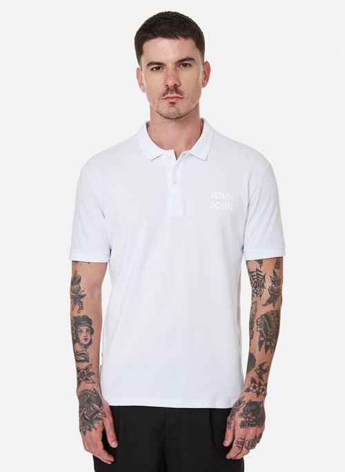 Polo Slim Fit Baule White John John Masculino