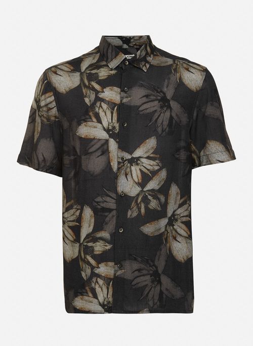 Camisa Relaxed Fit Dark Flowers John John Masculina