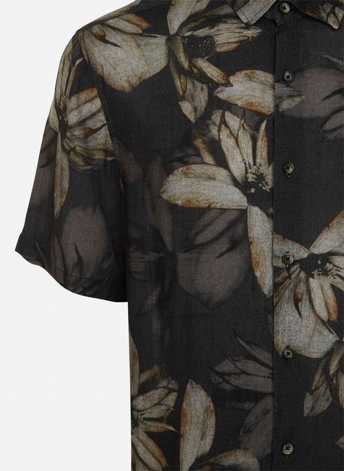 Camisa Relaxed Fit Dark Flowers John John Masculina