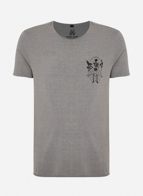 Camiseta Slim Fit Gothic Skeleton John John Masculina