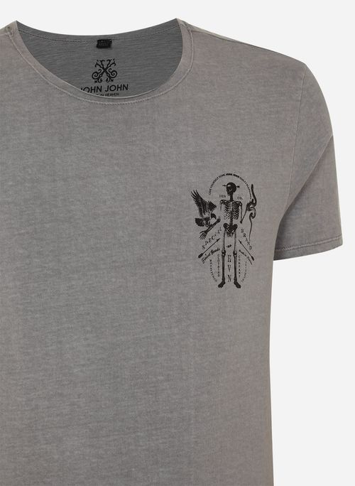 Camiseta Slim Fit Gothic Skeleton John John Masculina
