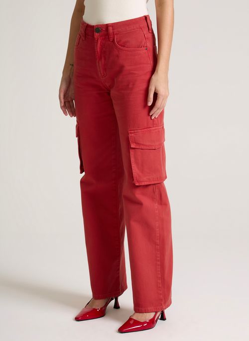 Calça Wide Leg Cherry John John Feminino