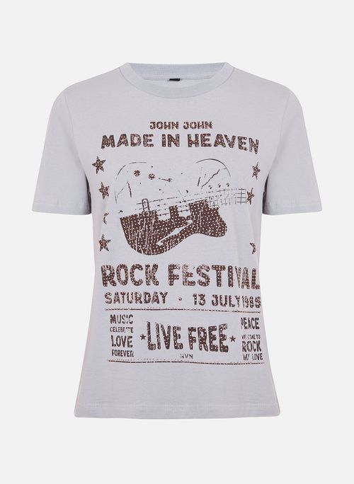 Camiseta Justa Rock Festival John John Feminina