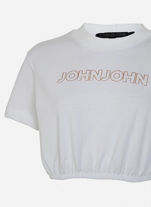 Camiseta Ampla Fine Lines White John John Feminina