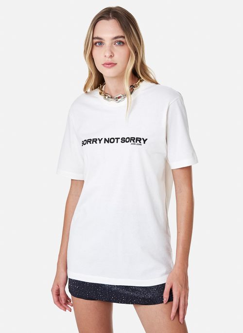 Camiseta Reta Sorry Not Sorry John John Feminina