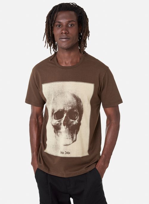 Camiseta Regular Fit Skull Dakar John John Masculina