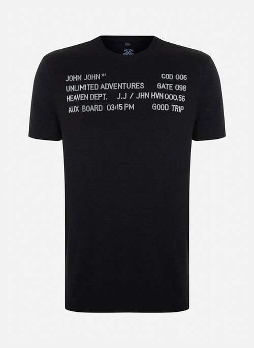 Camiseta Regular Fit Gate 098 Black John John Masculina