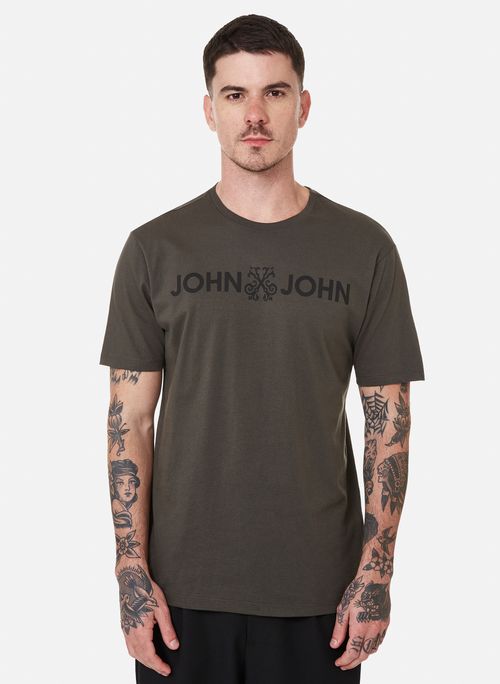 Camiseta Regular Fit JJ Basic Verde John John Masculina