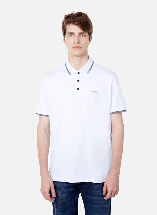 Polo Regular Fit Two Lines Branca John John Masculina