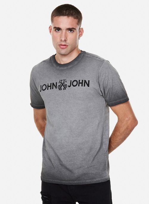 Camiseta Regular Fit Basic Chumbo John John Masculina