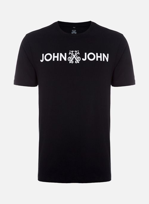 Camiseta Regular Fit Basic Preto John John Masculina