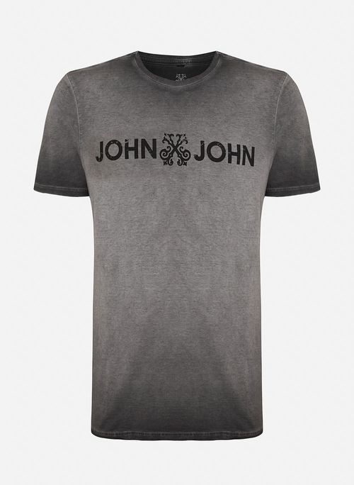 Camiseta Regular Fit Basic Chumbo John John Masculina