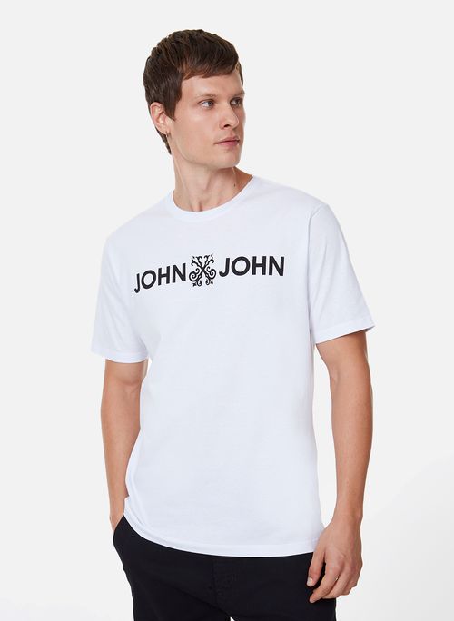 Camiseta Regular Fit Basic Branco John John Masculina