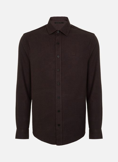 Camisa Regular Fit Dark Brown John John Masculina