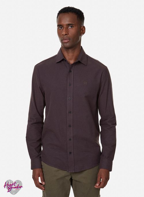 Camisa Regular Fit Dark Brown John John Masculina